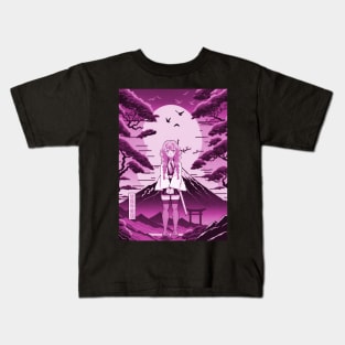 Purple kanroji japan style Kids T-Shirt